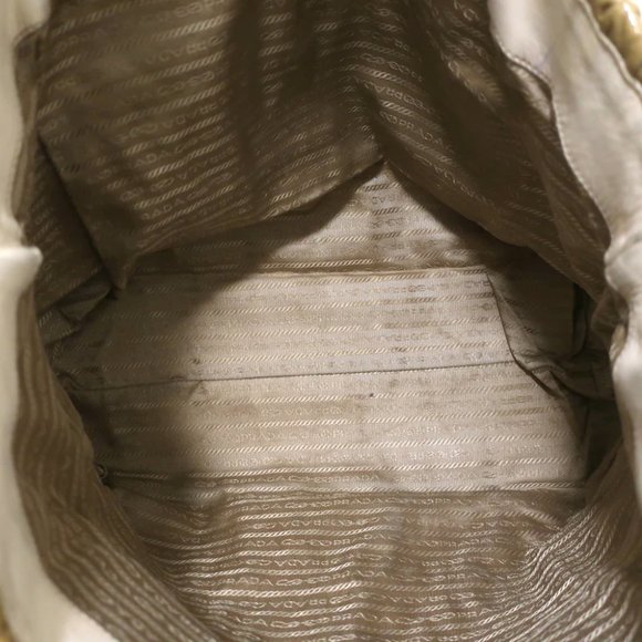 Prada Vernice Gaufre Tote Camel Patent Leather Large Shoulder Bag - Picture 10 of 12